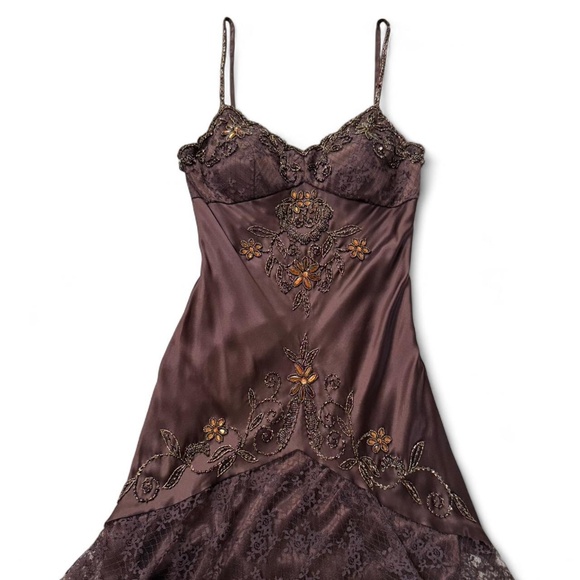 Vintage Brown Cache Formal Dress - Picture 5 of 6